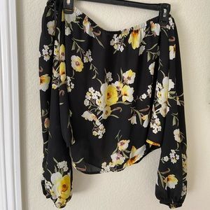 Forever 21 off-the-shoulder floral top